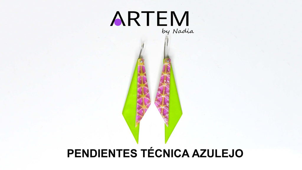 Cómo hacer pendientes con efecto azulejo en arcilla polimérica.