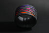 Brazalete de arcilla polimérica modelo Sunset con diseño en en color degradado de púrpura a naranja