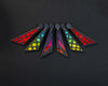 Grupo de pendientes de arcilla polimérica modelo Sunset con diseño en varios colores