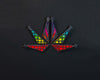 Grupo de pendientes de arcilla polimérica modelo Sunset con diseño en varios colores