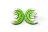Pendientes de arcilla polimérica modelo Mistral Mini con diseño en en color degradado de blanco a verde